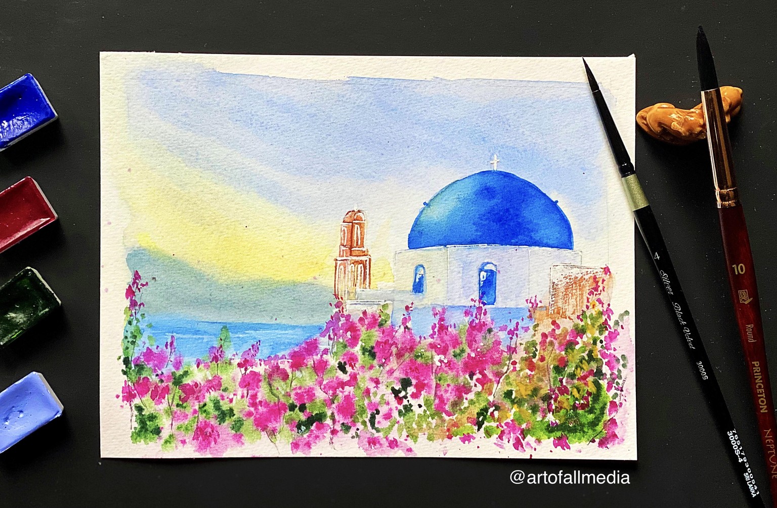 Watercolor travel paintings. - image 1 - student project