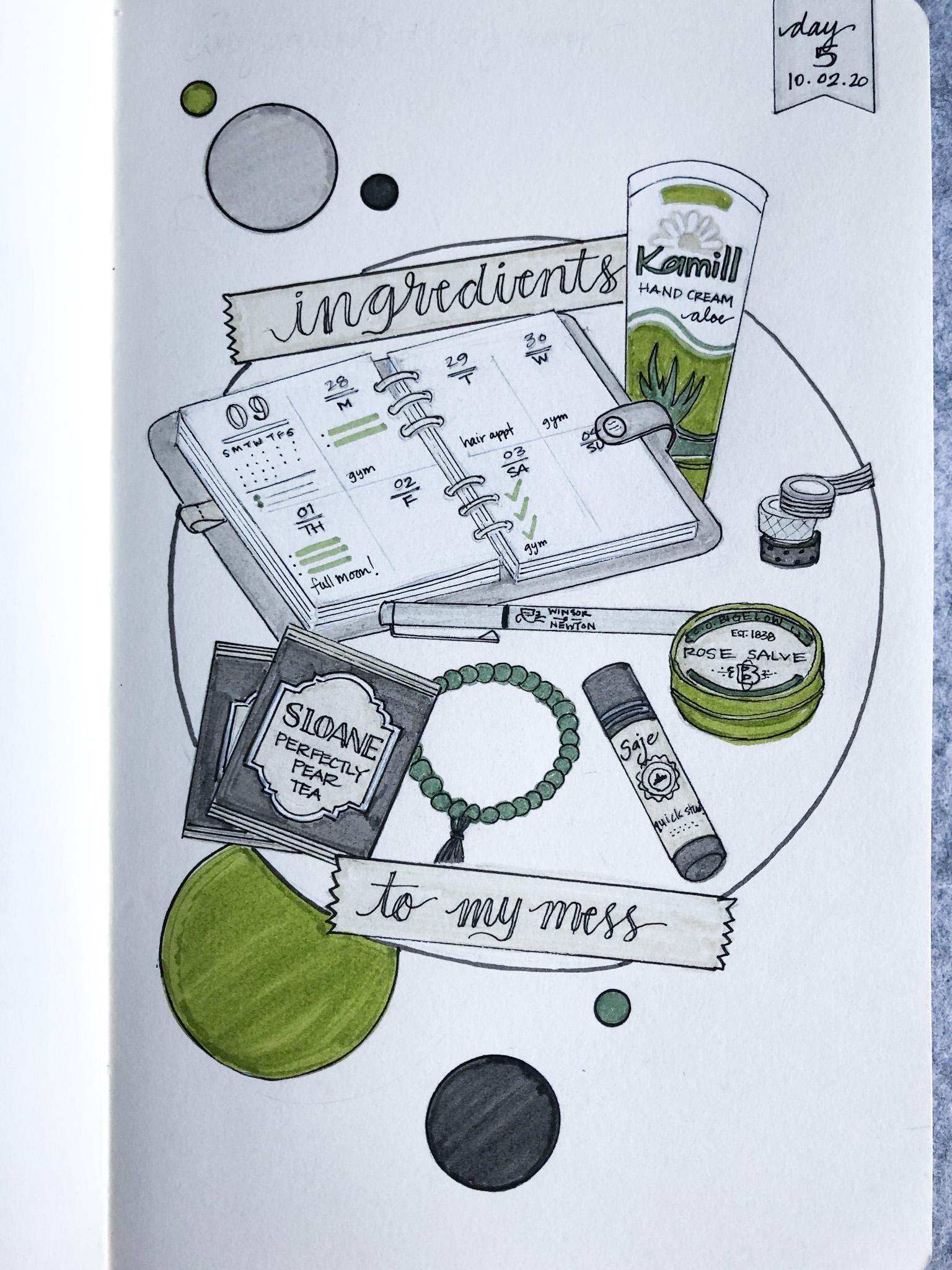 Illustrated Journalling 28 day challenge- PT 1 - image 10 - student project