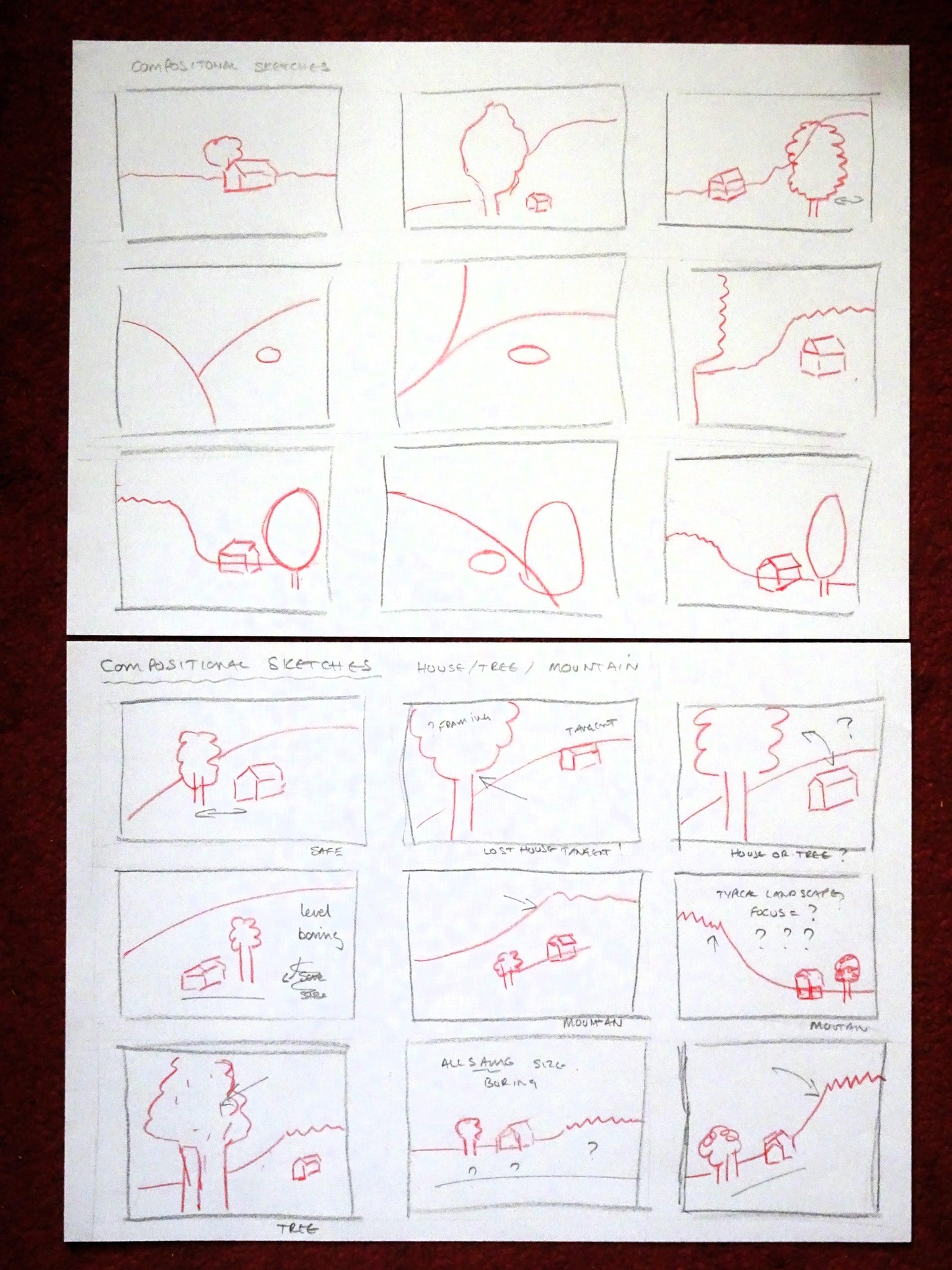 Various Compositional Sketches - image 3 - student project