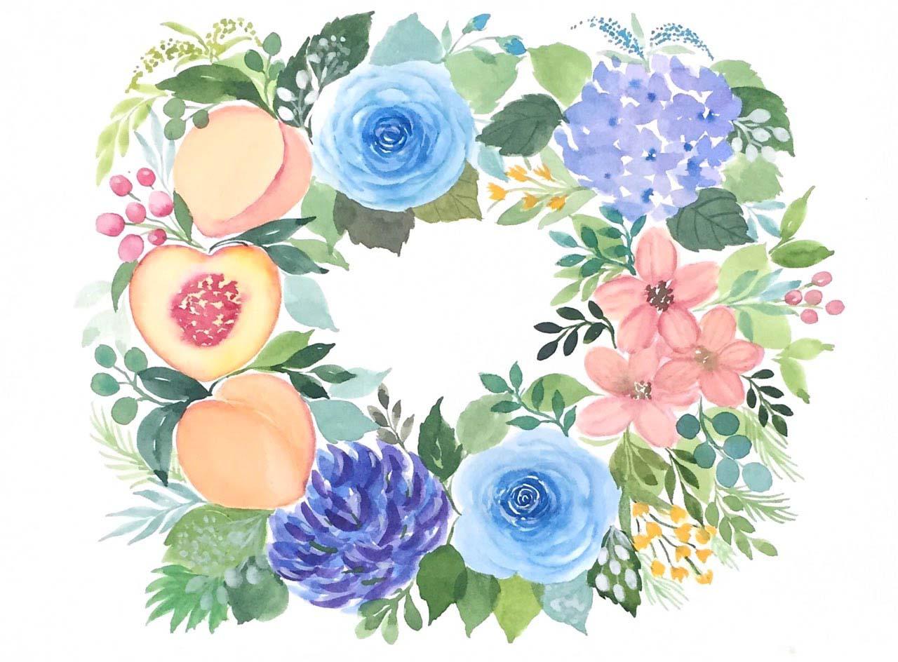 Fruits and Floral Wreath - image 3 - student project