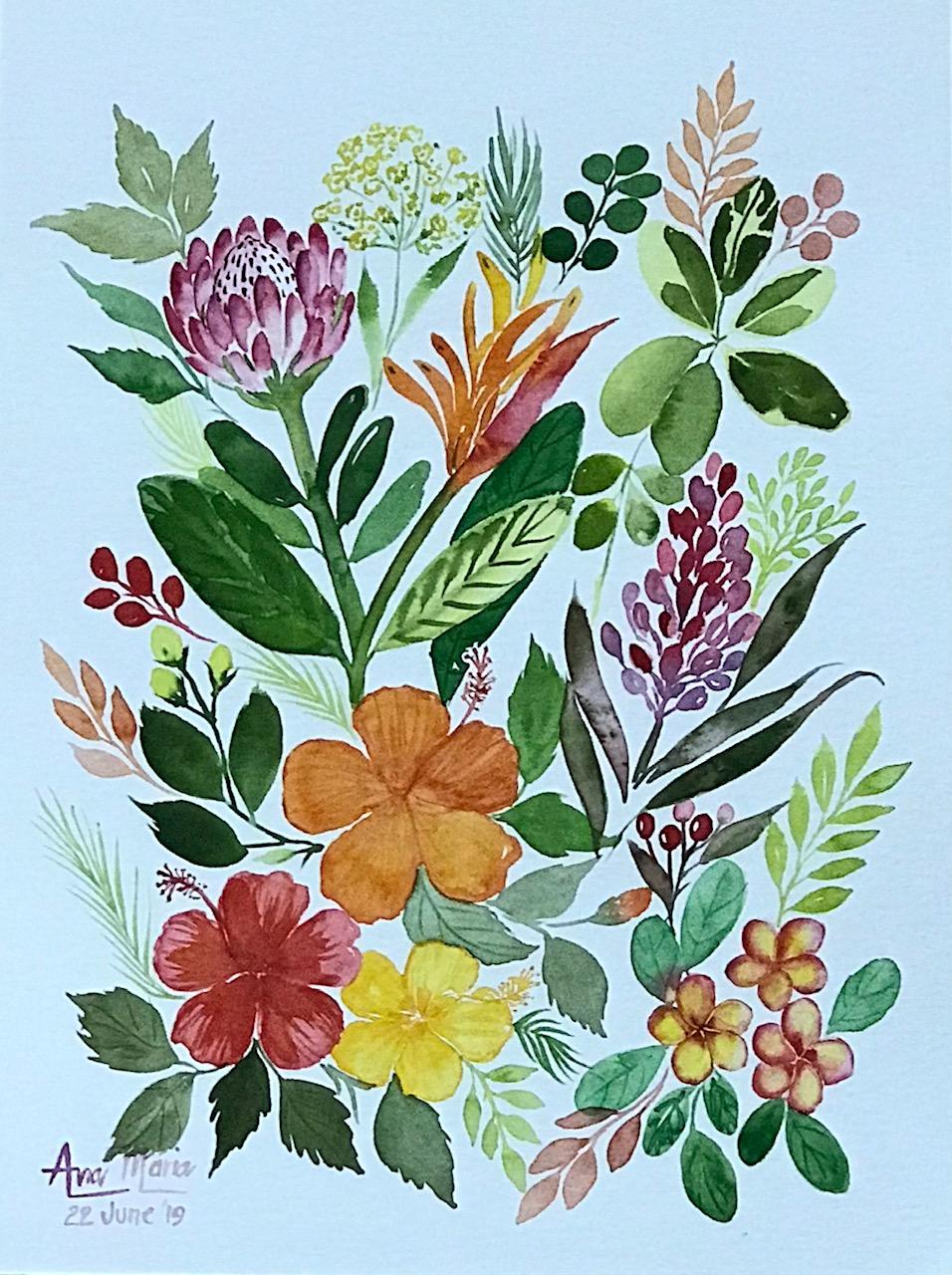 Tropical flowers - image 1 - student project