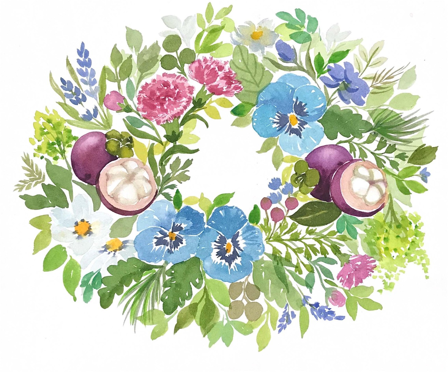 Fruits and Floral Wreath - image 1 - student project