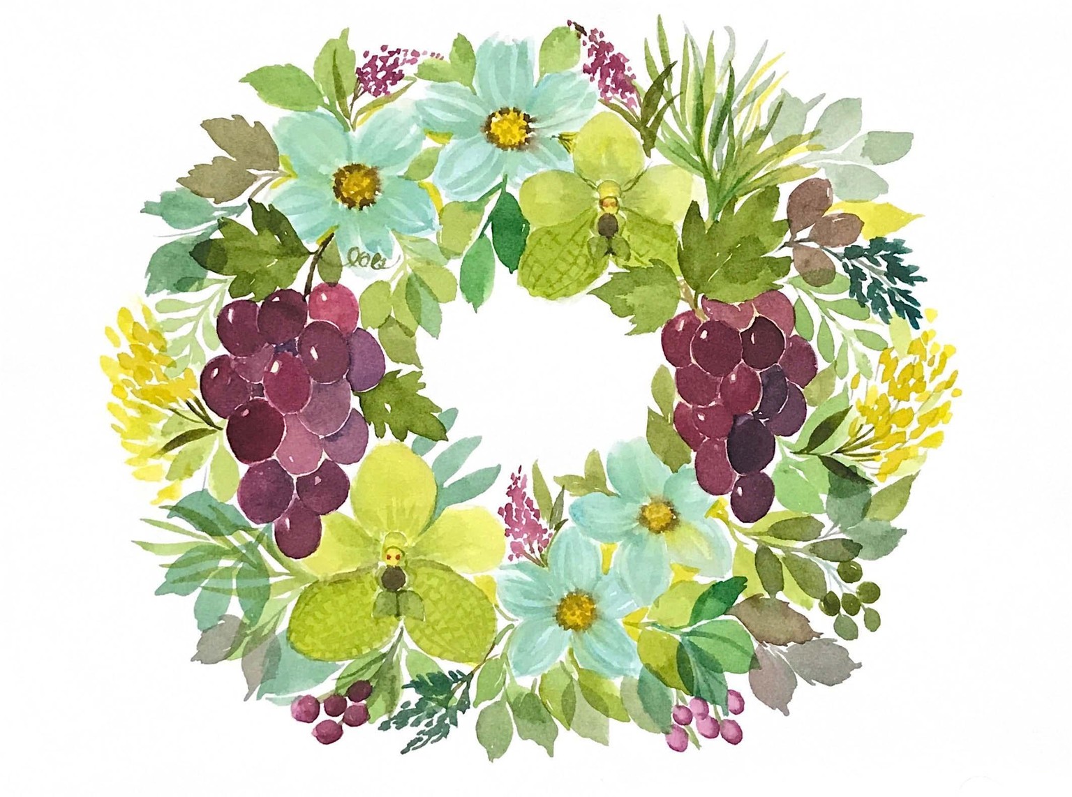 Fruits and Floral Wreath - image 2 - student project