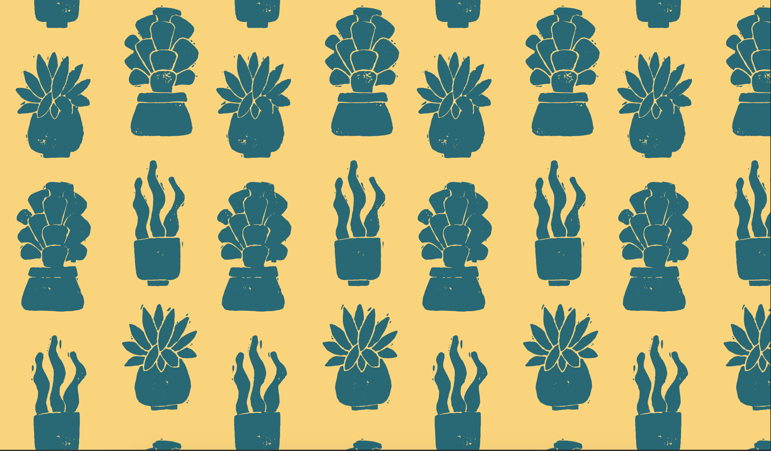 Succulent Block Print Pattern - image 3 - student project