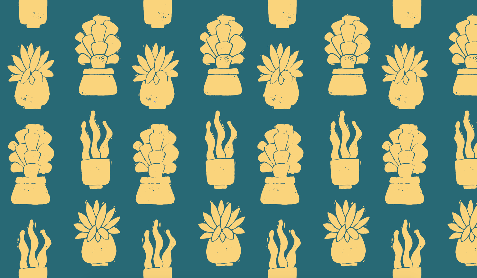 Succulent Block Print Pattern - image 5 - student project