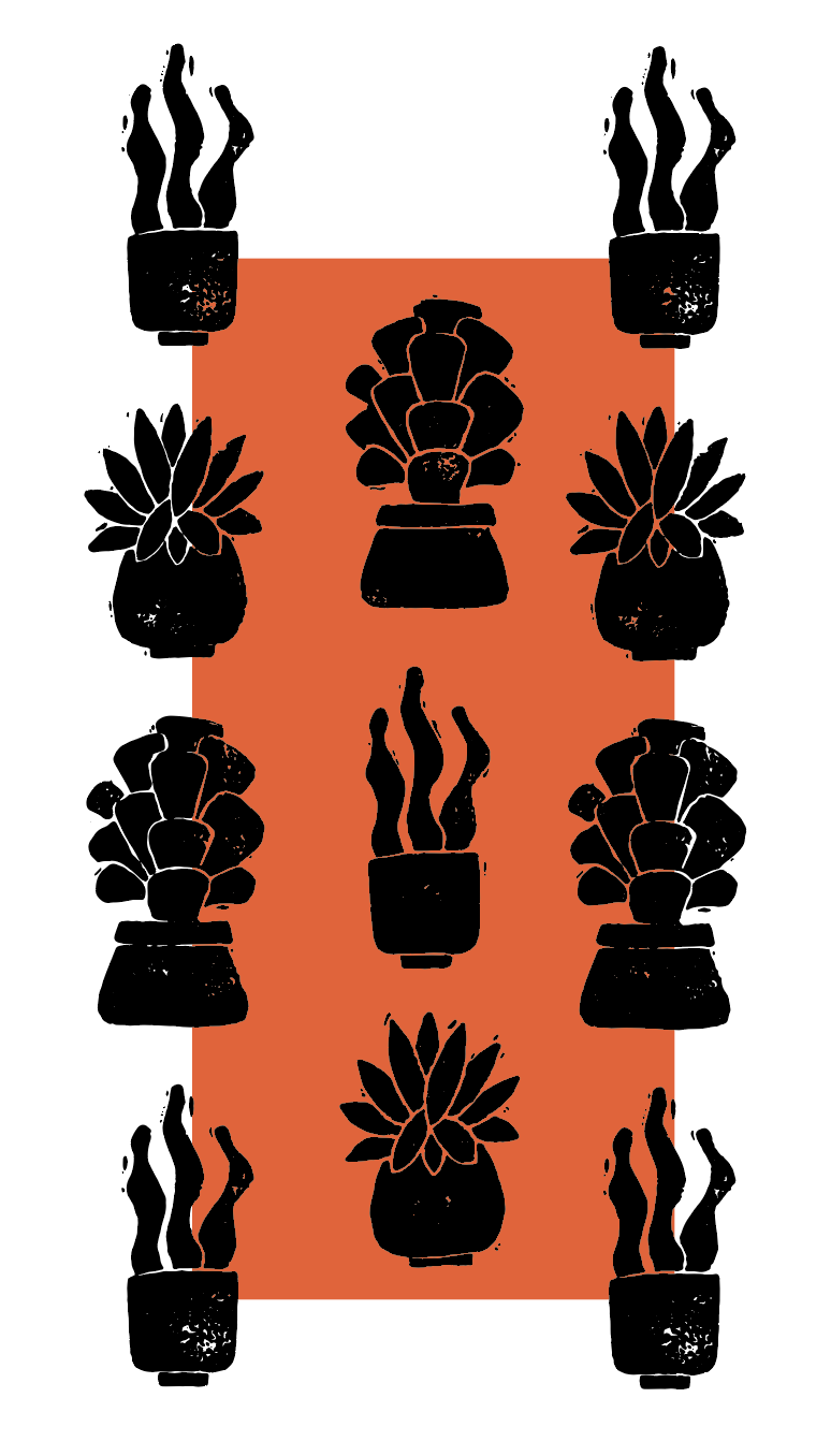 Succulent Block Print Pattern - image 2 - student project