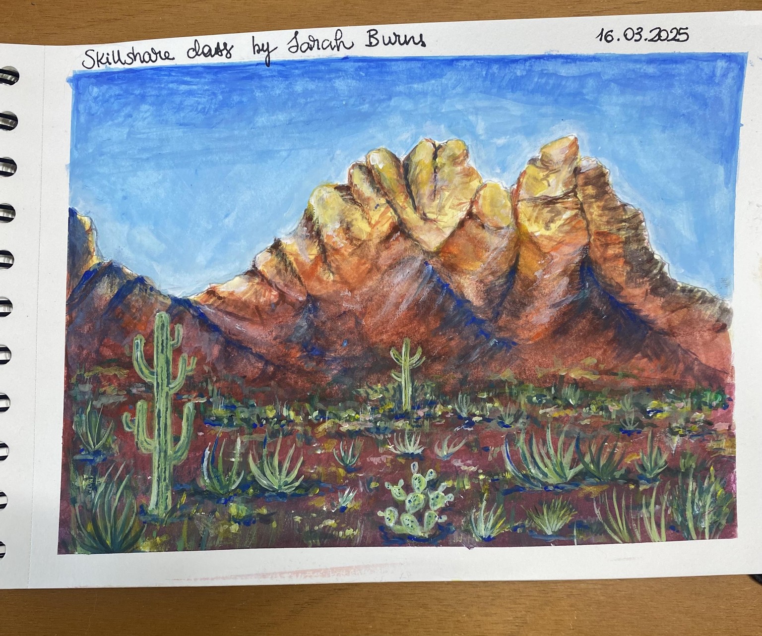 Happy Canyons - Gouache in the desert - image 1 - student project