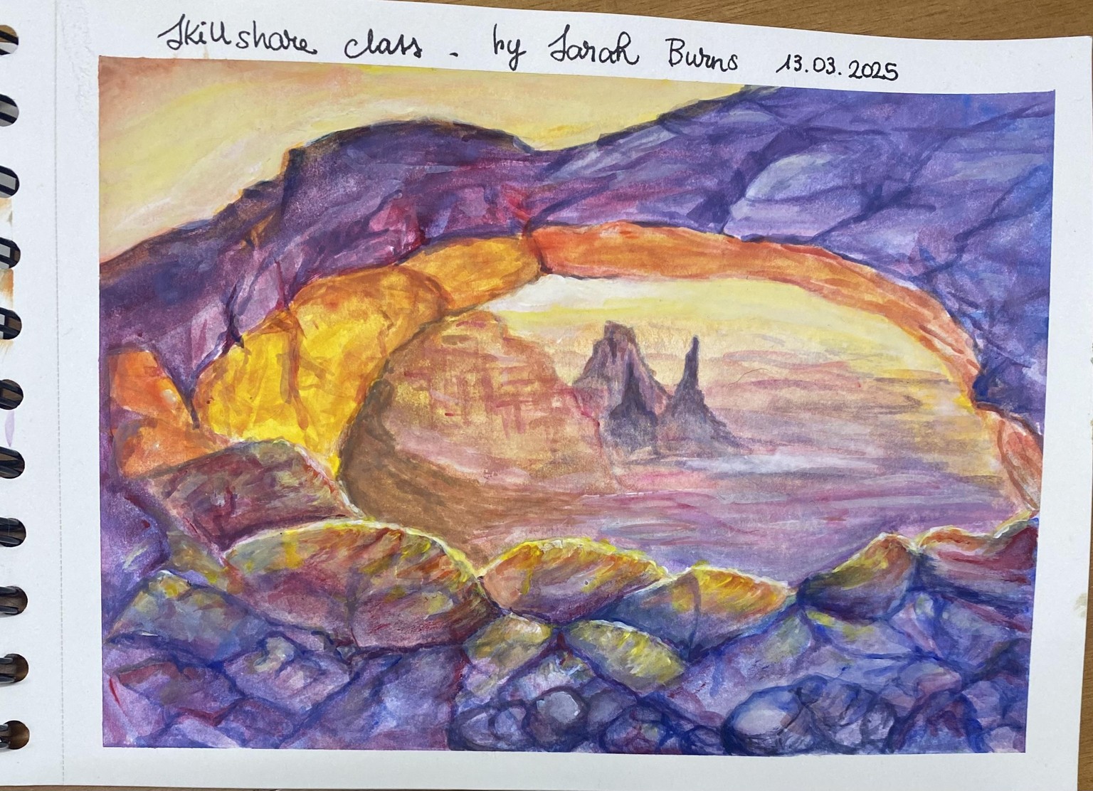 Happy Canyons - Gouache in the desert - image 2 - student project