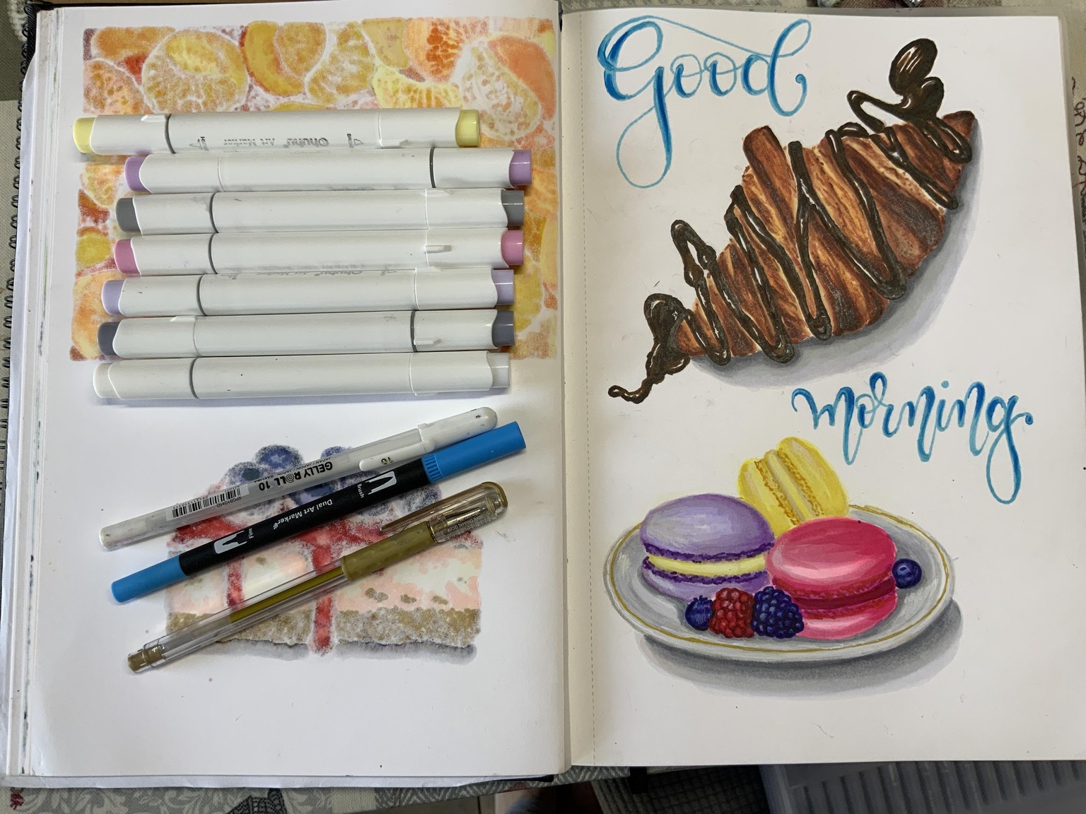 Sketching with markers: draw a Croissant - image 1 - student project