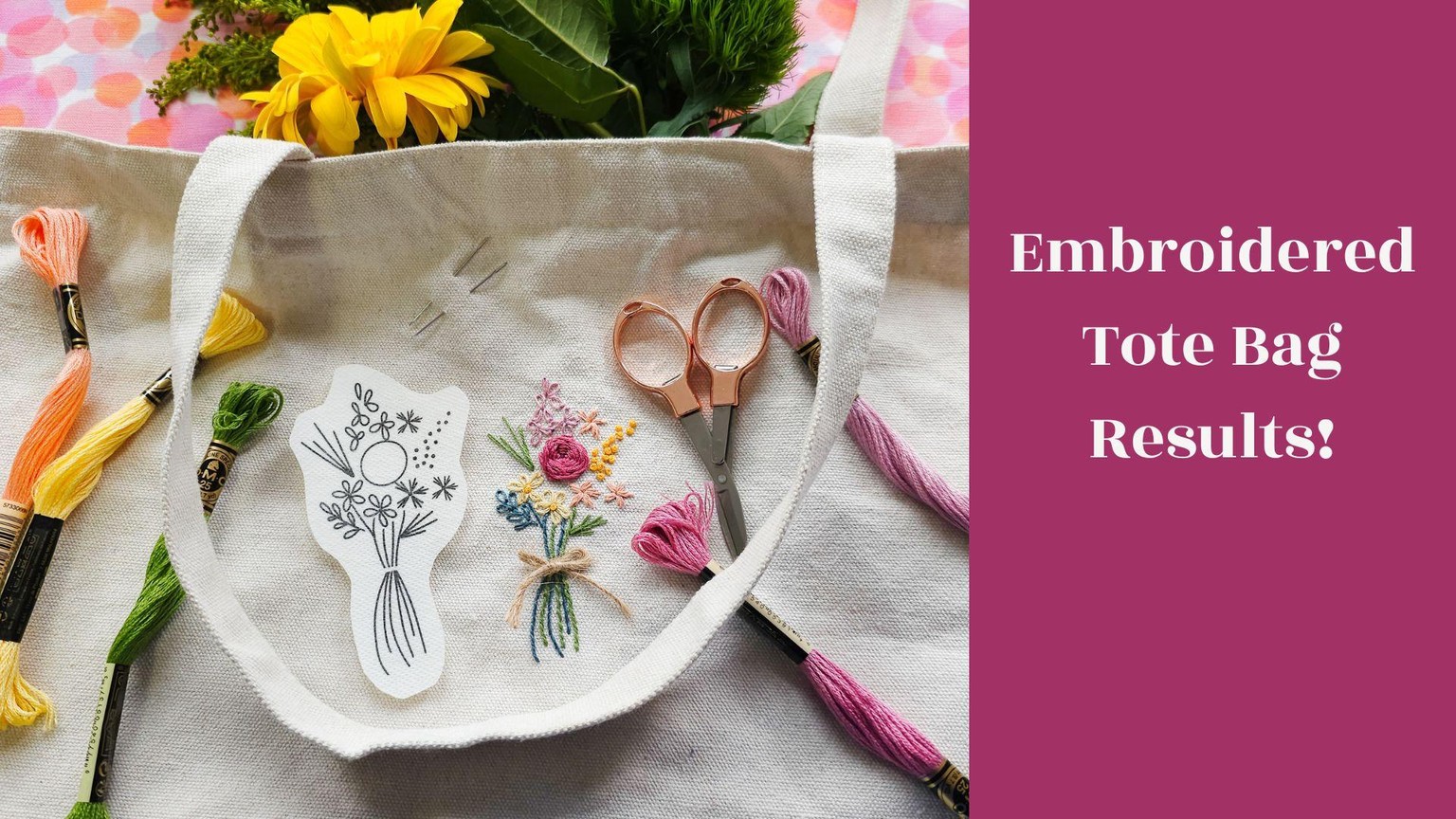 Hand Embroidered Tote Bag - image 3 - student project