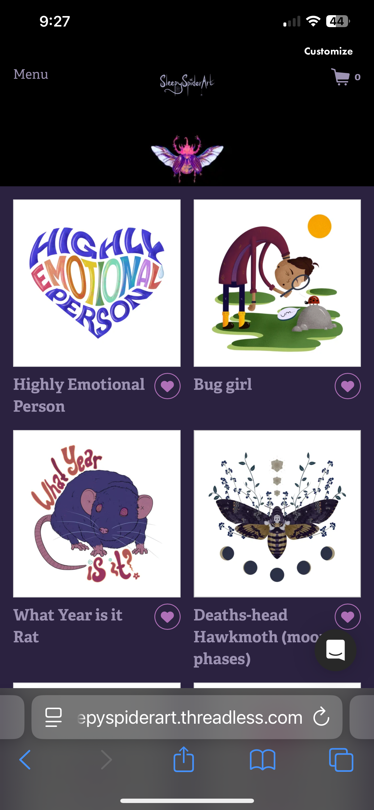 SleepySpiderArt. threadless. com - image 1 - student project