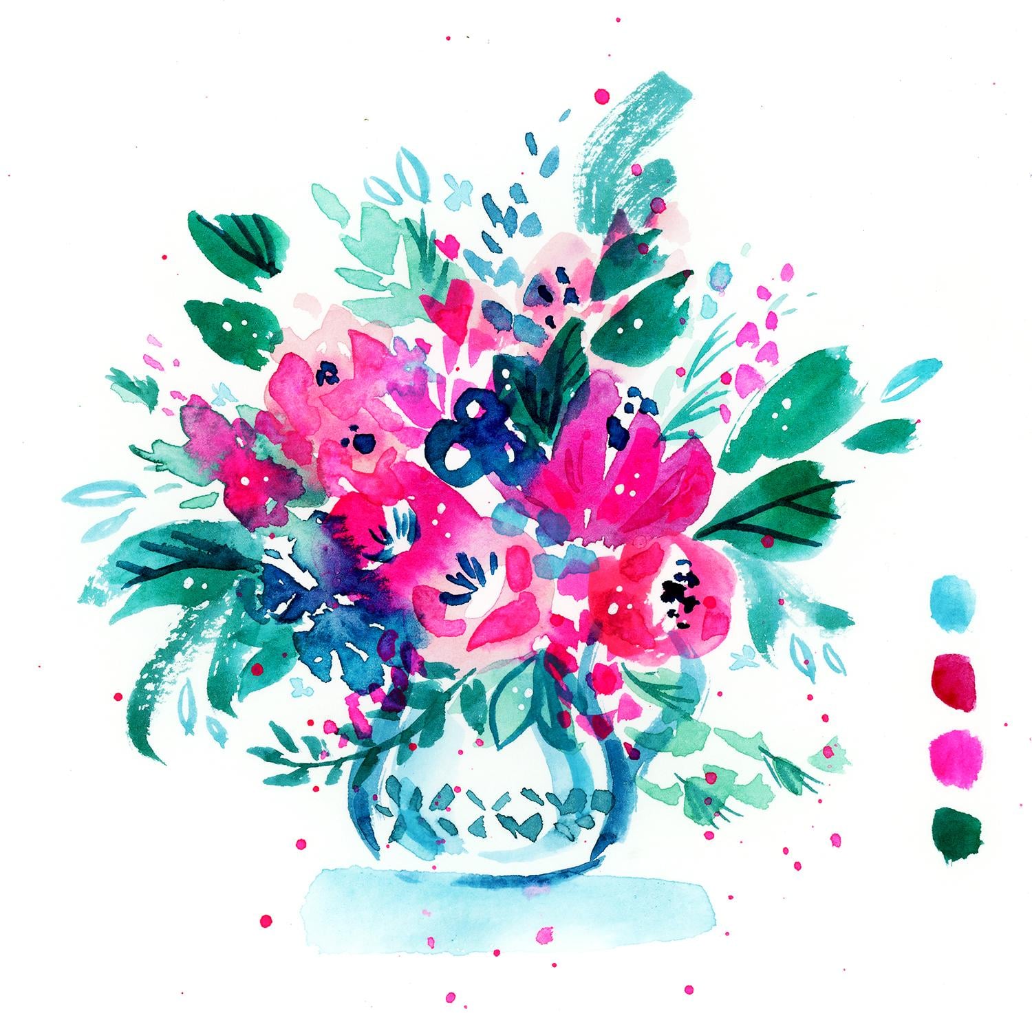 Tiny Loose Floral Play! :) - image 1 - student project