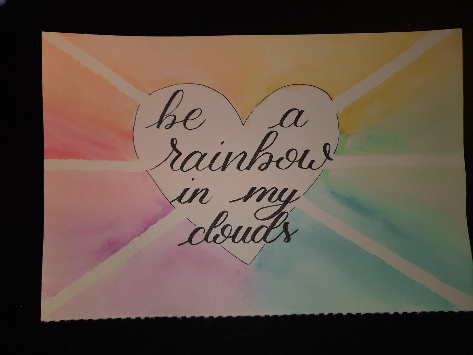 Rainbow watercolor background - image 1 - student project