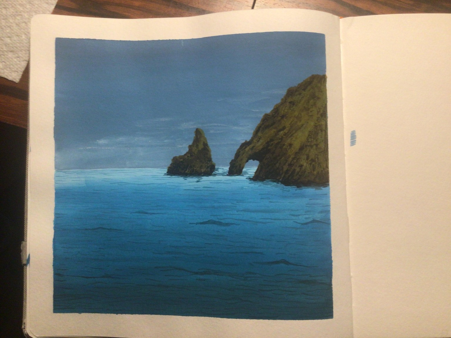 Gouache Seascape - image 1 - student project