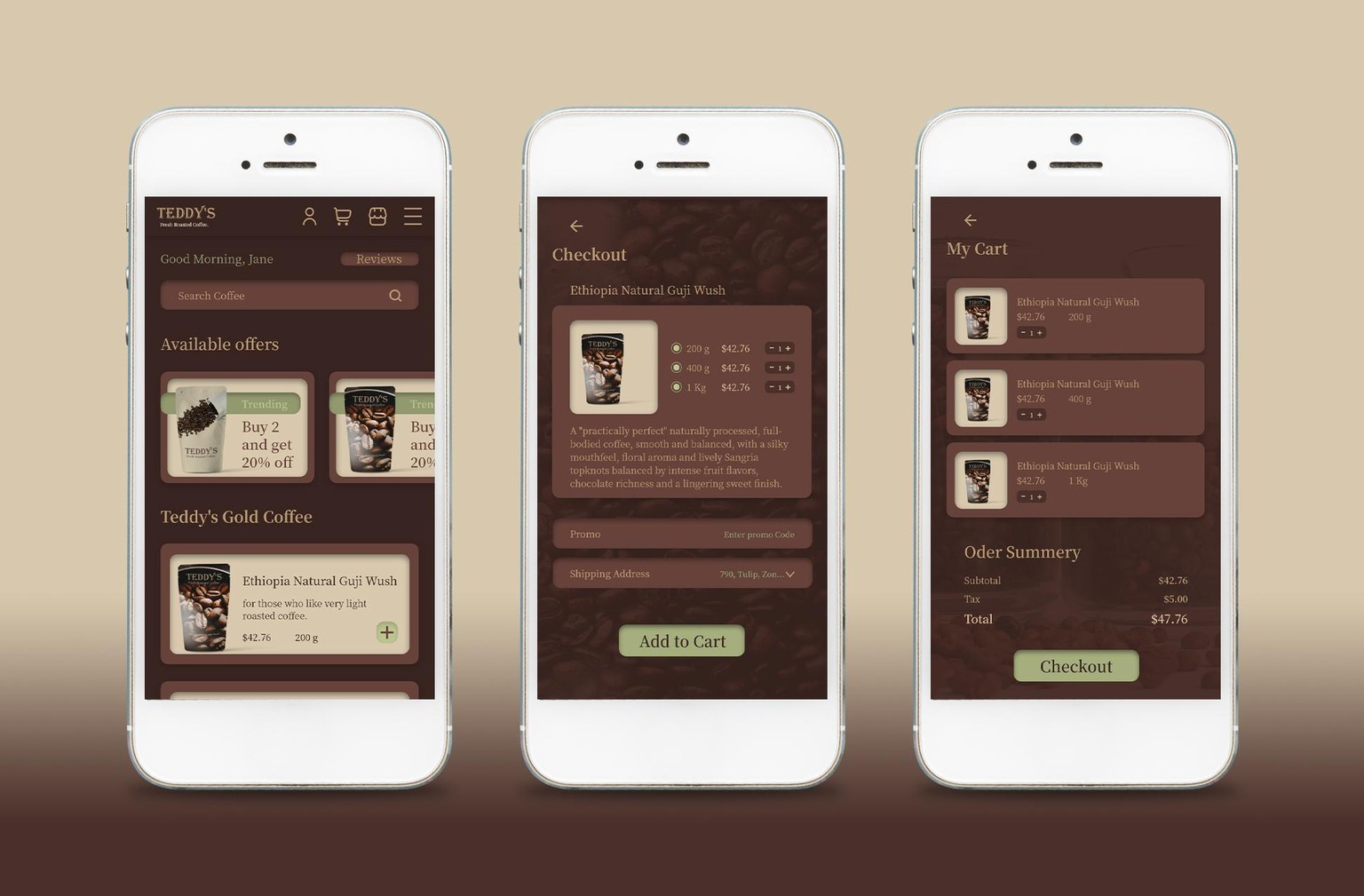 Teddy's fresh roasted coffee - image 1 - student project