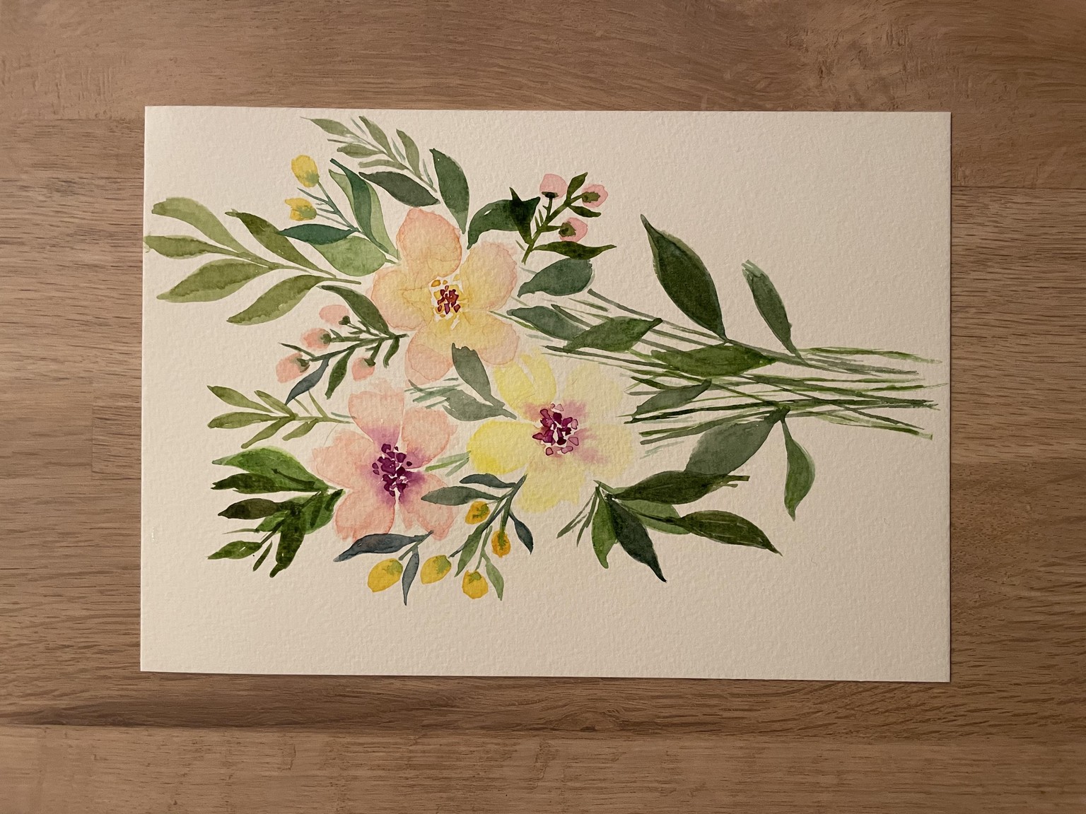 Loose watercolour flowers - image 1 - student project