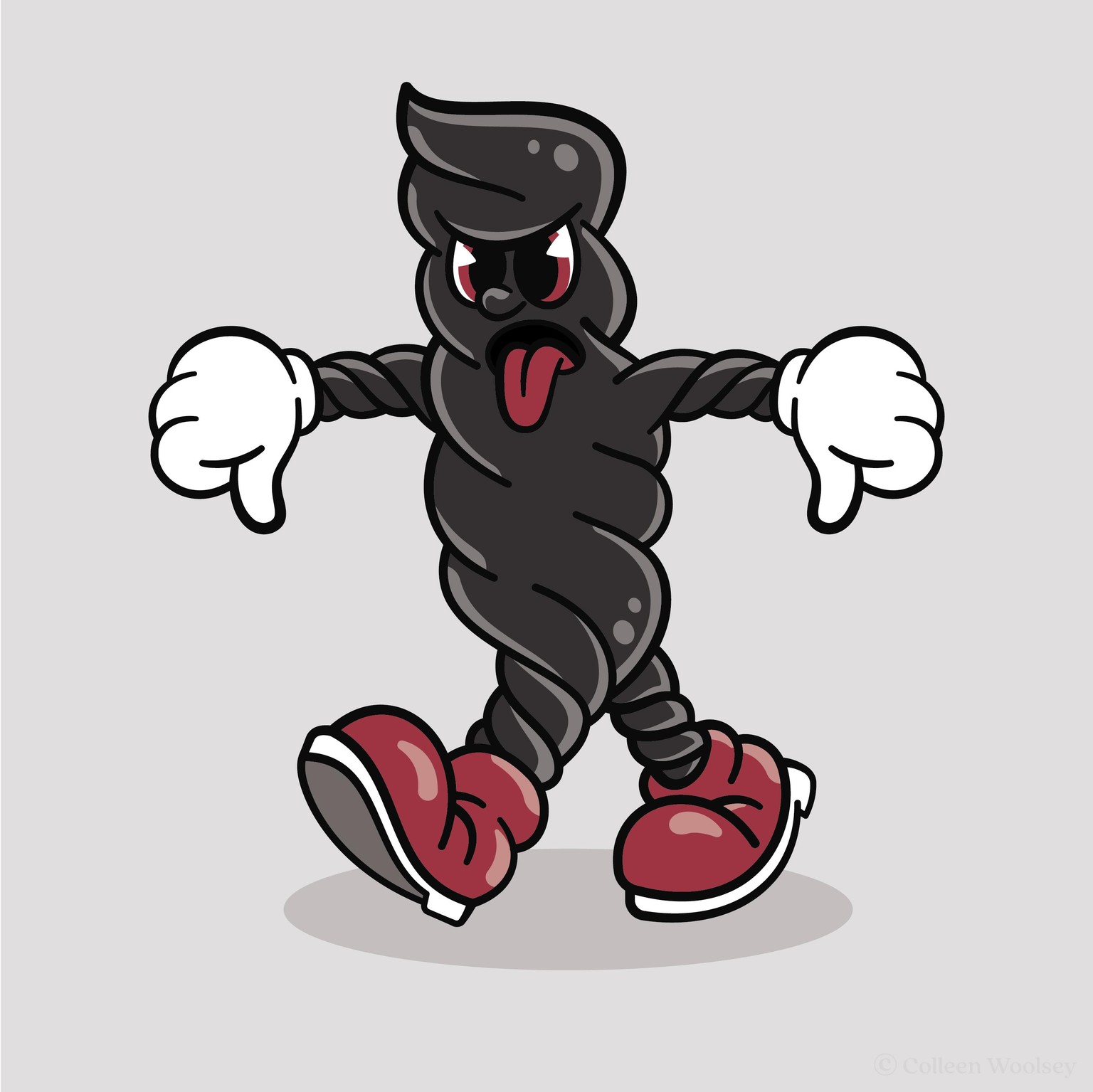 Black Licorice Mascot Character Design - image 1 - student project