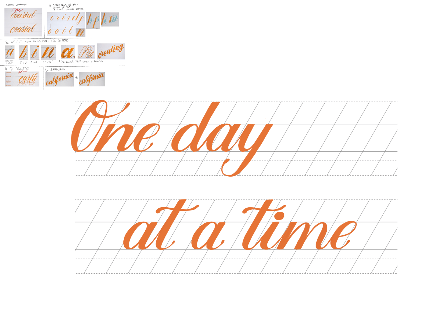 One day at a time - Lettering - image 1 - student project