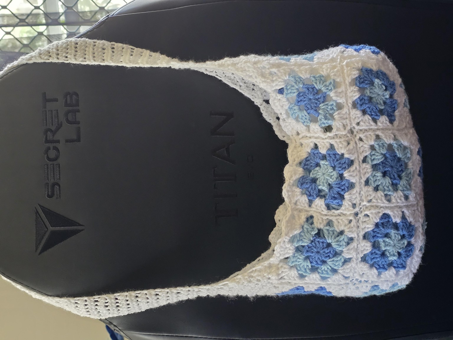 Blue and White Granny Square Bag - image 1 - student project