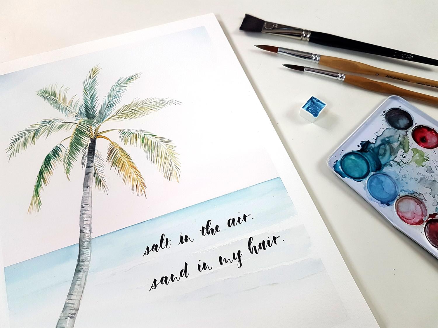 Palm Trees on a Beach - image 3 - student project