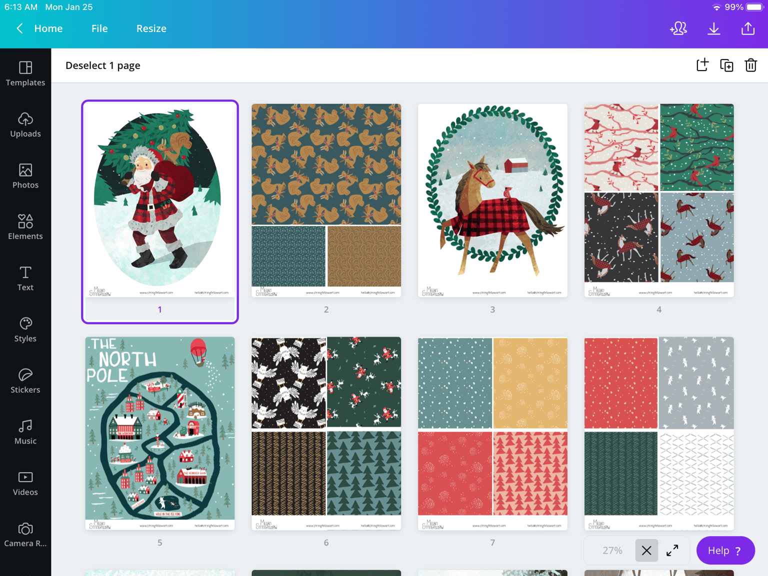 Surface Pattern Designs and Illustration Portfolio - image 4 - student project