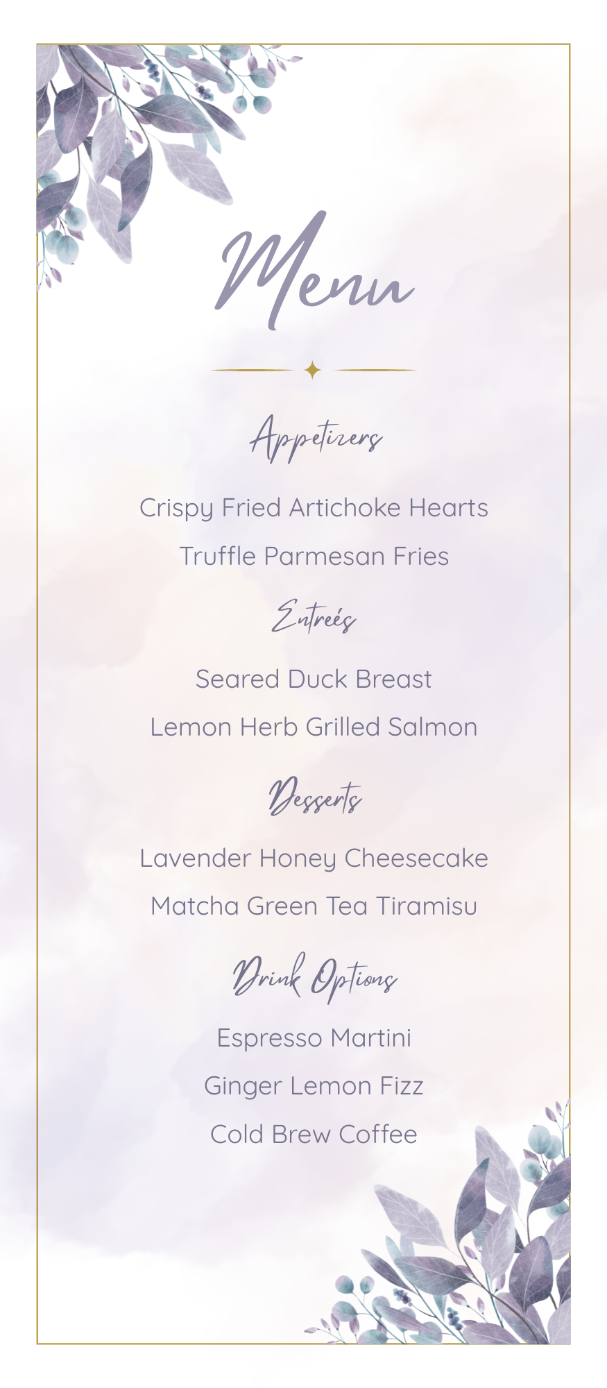 Sample Menu - image 1 - student project