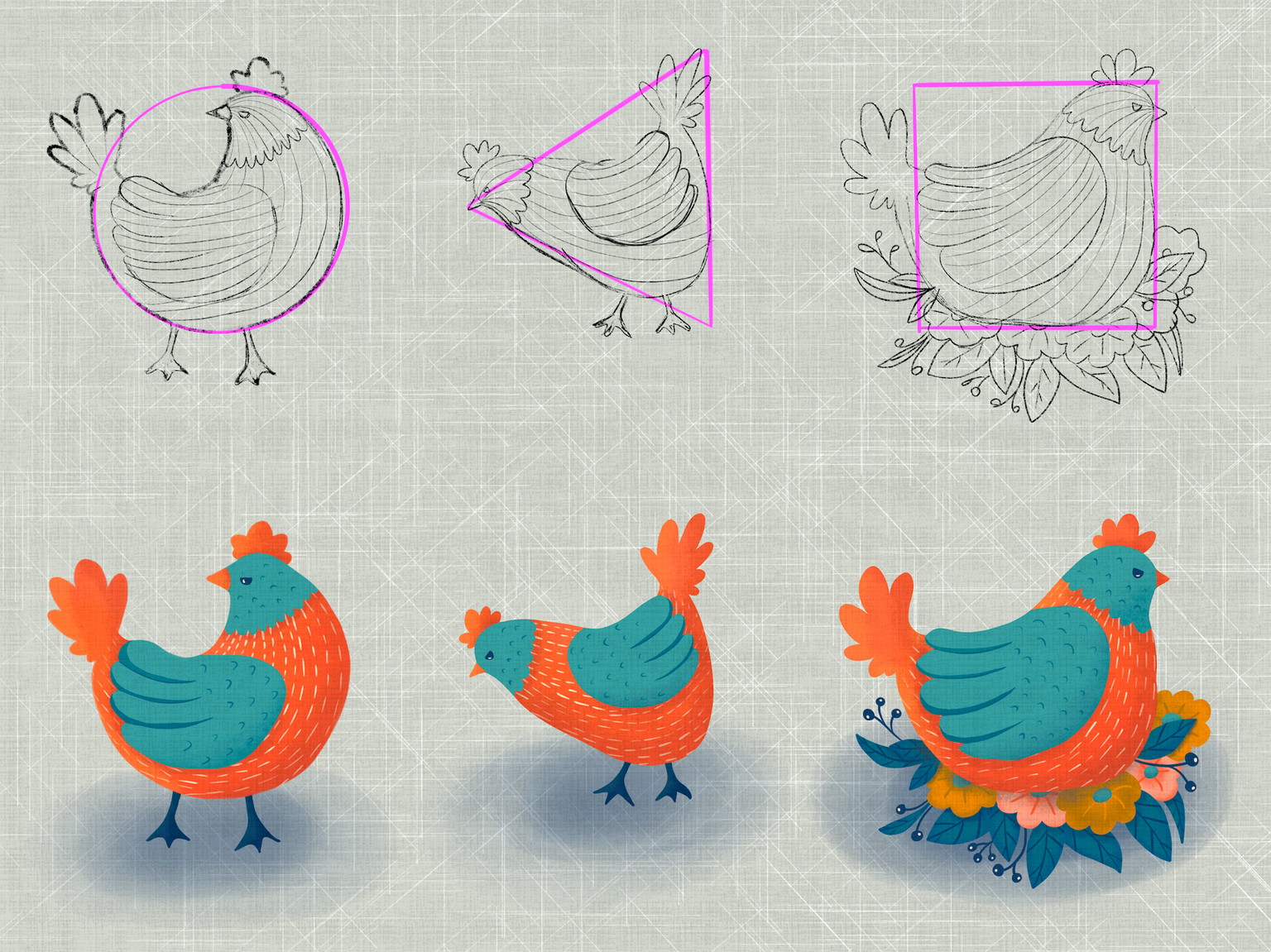 Colorful Angry Chicken - image 1 - student project