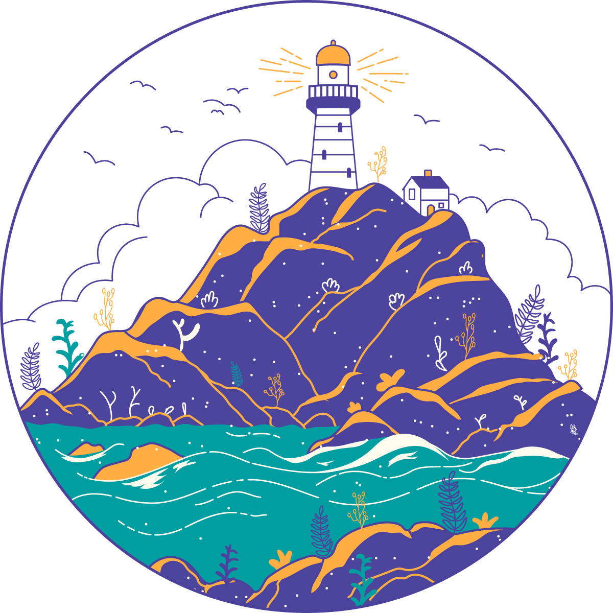 Lighthouses in Illustrator - Sketch to Vector - image 1 - student project