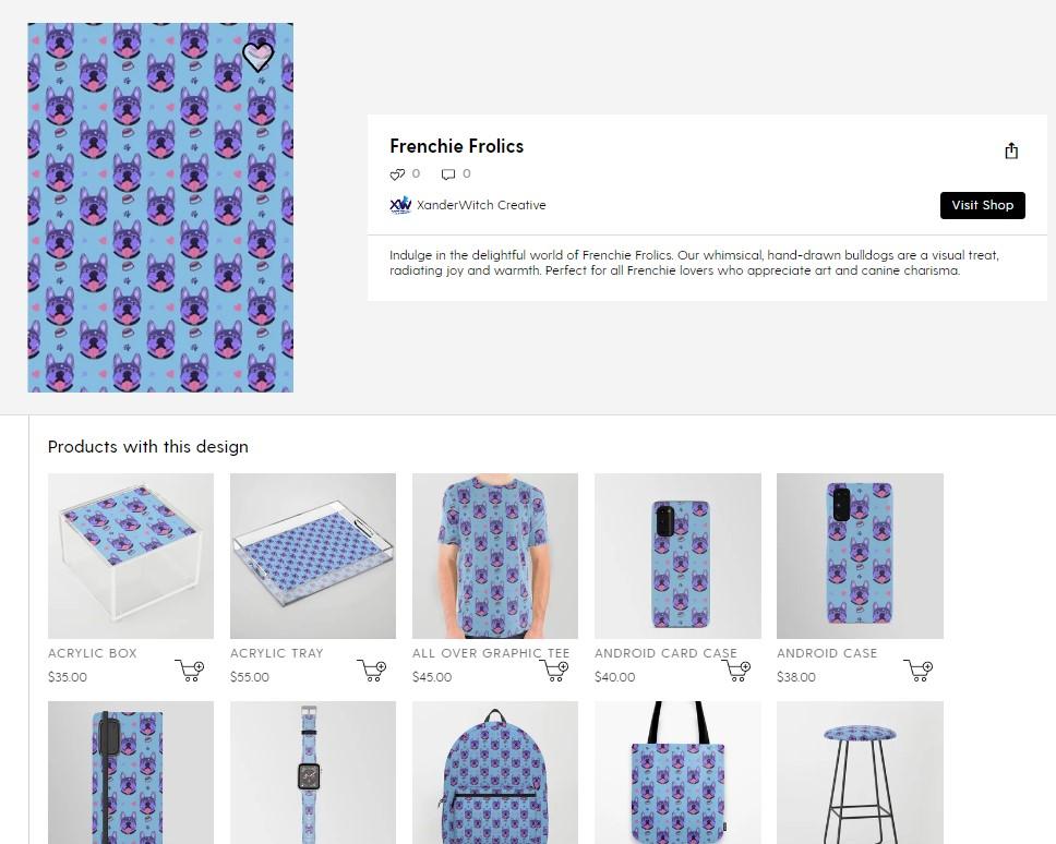 Frenchie Frolics Design - image 2 - student project