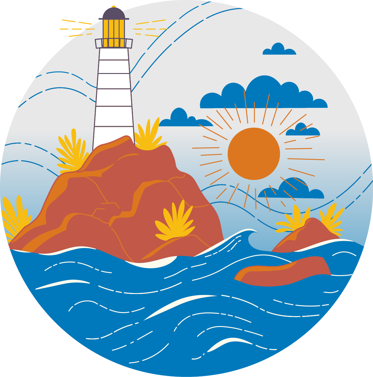 Lighthouses in Illustrator - Sketch to Vector - image 2 - student project
