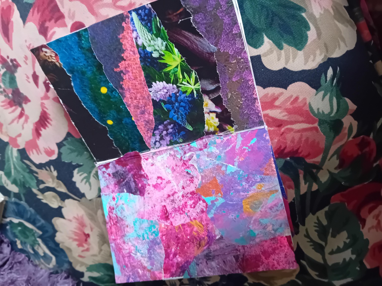 Handmade mixed media collage sketchbook - image 3 - student project