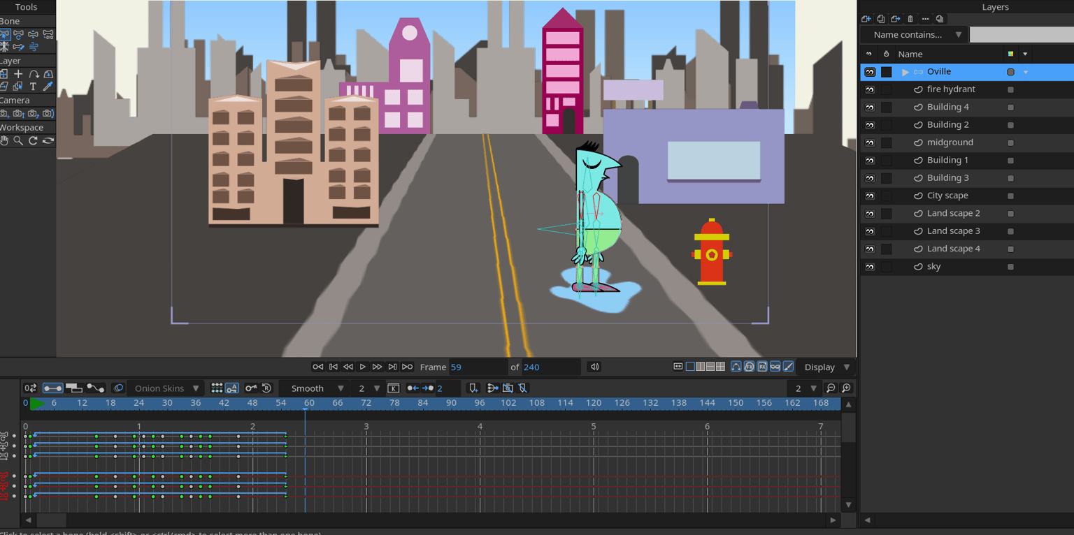 Moho 13 - Creating a 2D Animation Scene - image 1 - student project