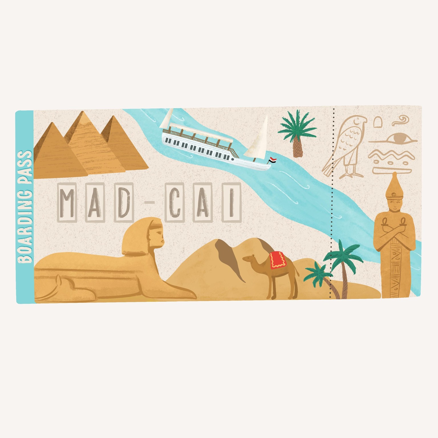 Boarding pass to Egypt - image 1 - student project
