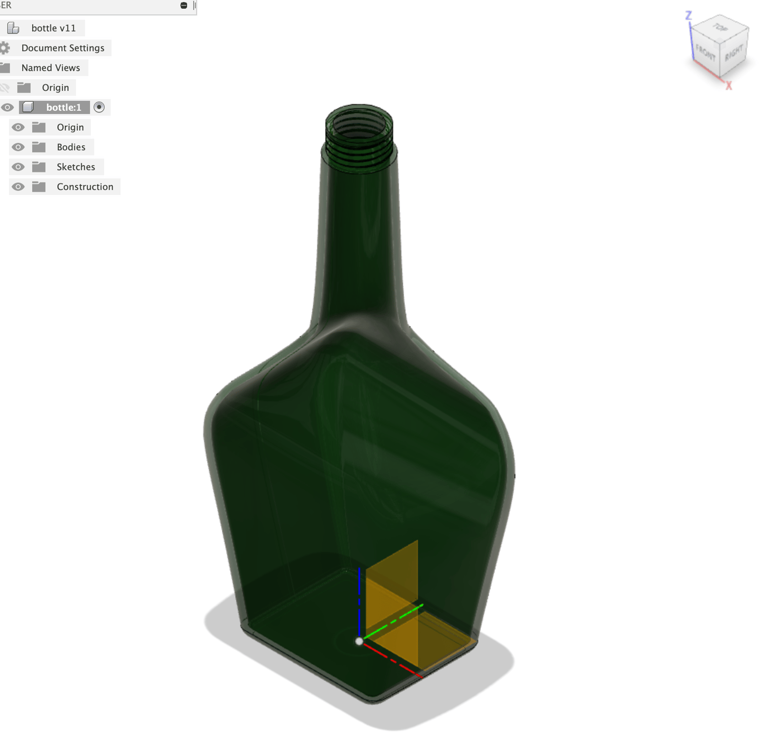 green & brown bottle - image 1 - student project