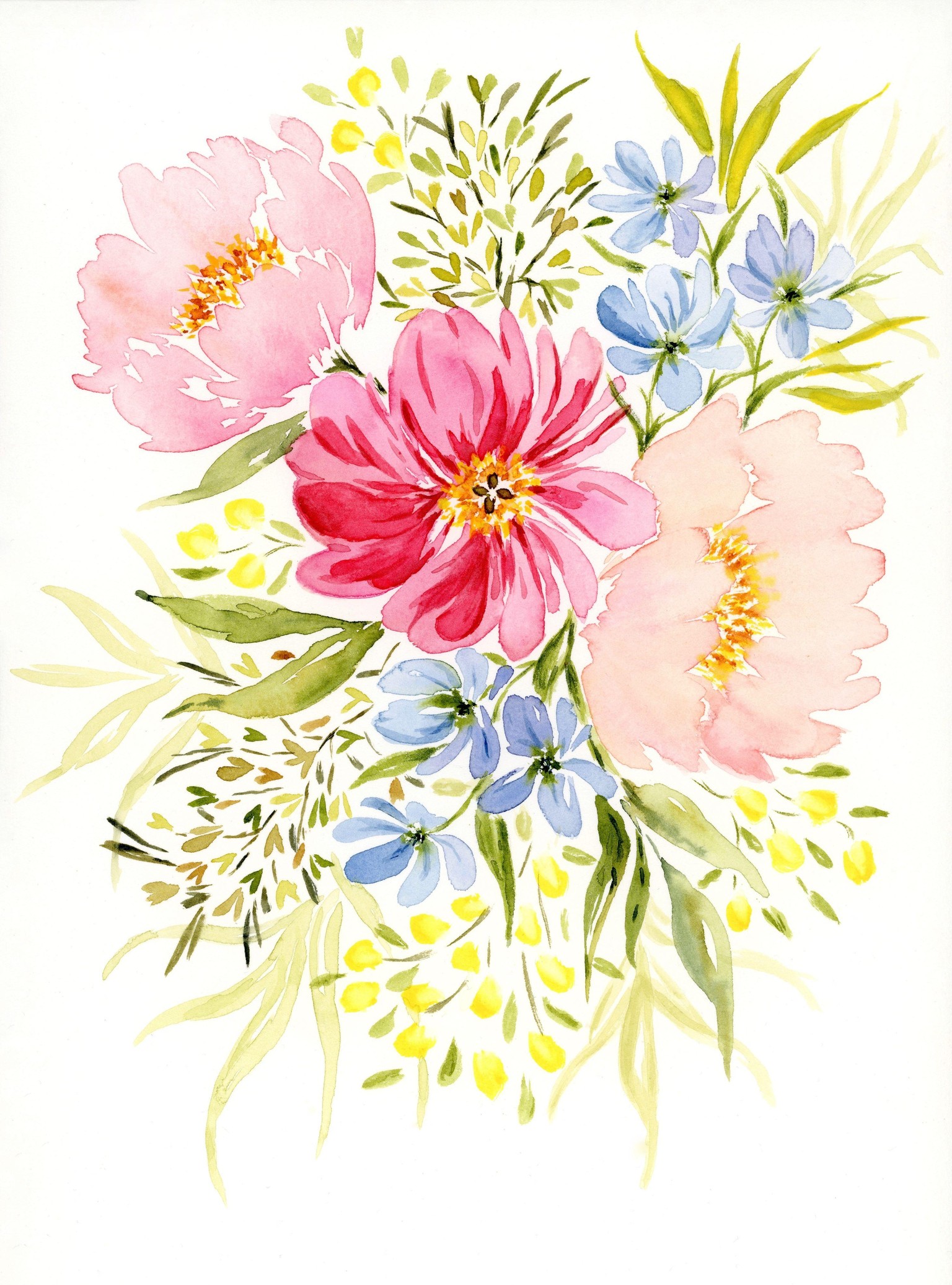 Watercolor florals - image 1 - student project