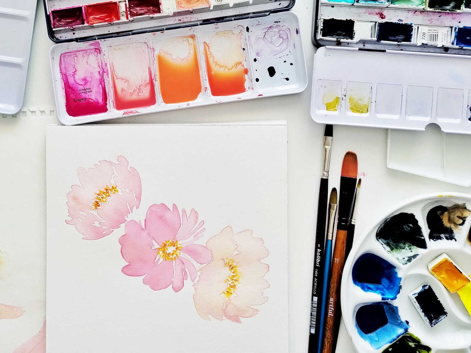 Watercolor florals - image 10 - student project