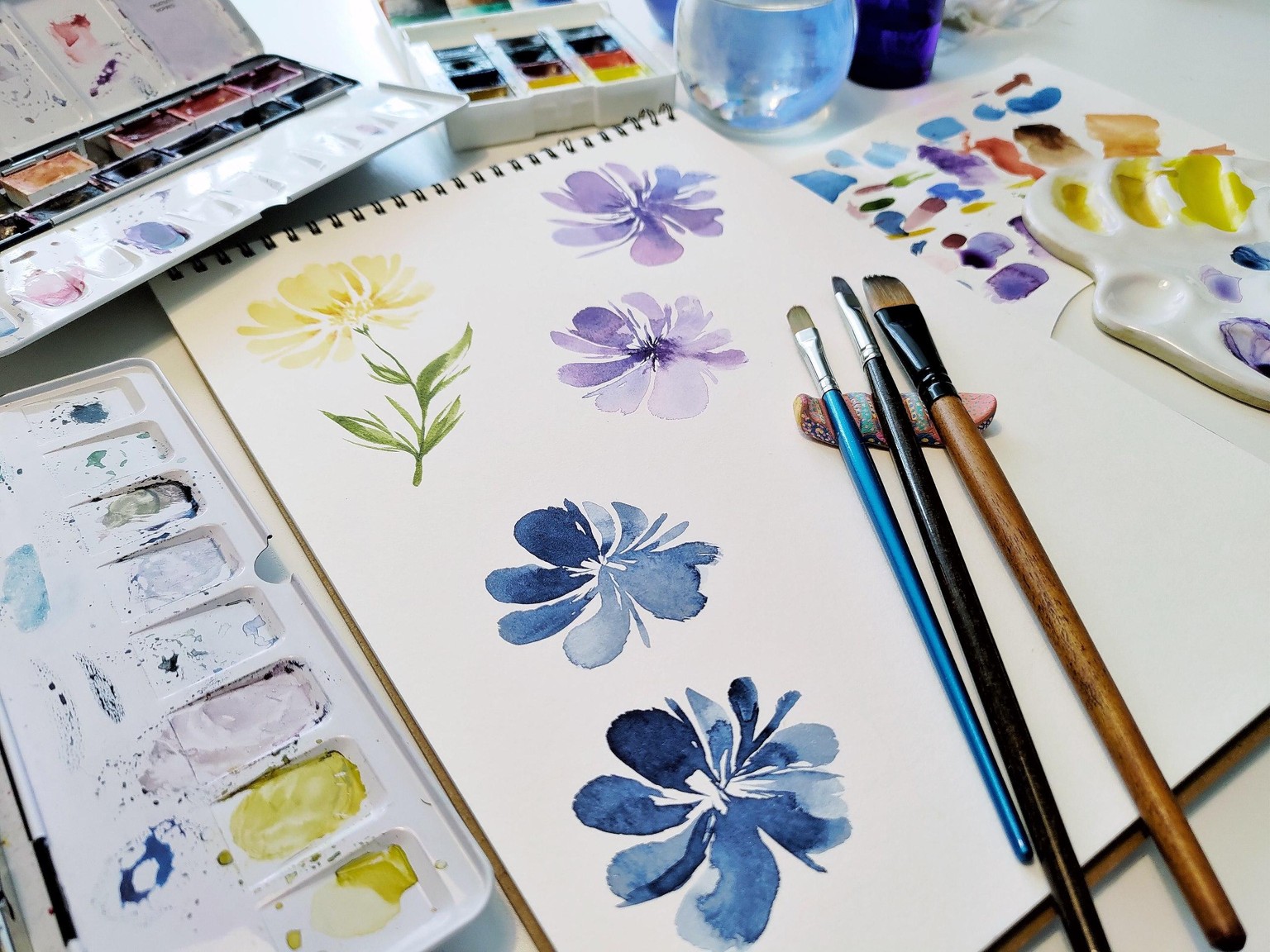 Watercolor florals - image 9 - student project