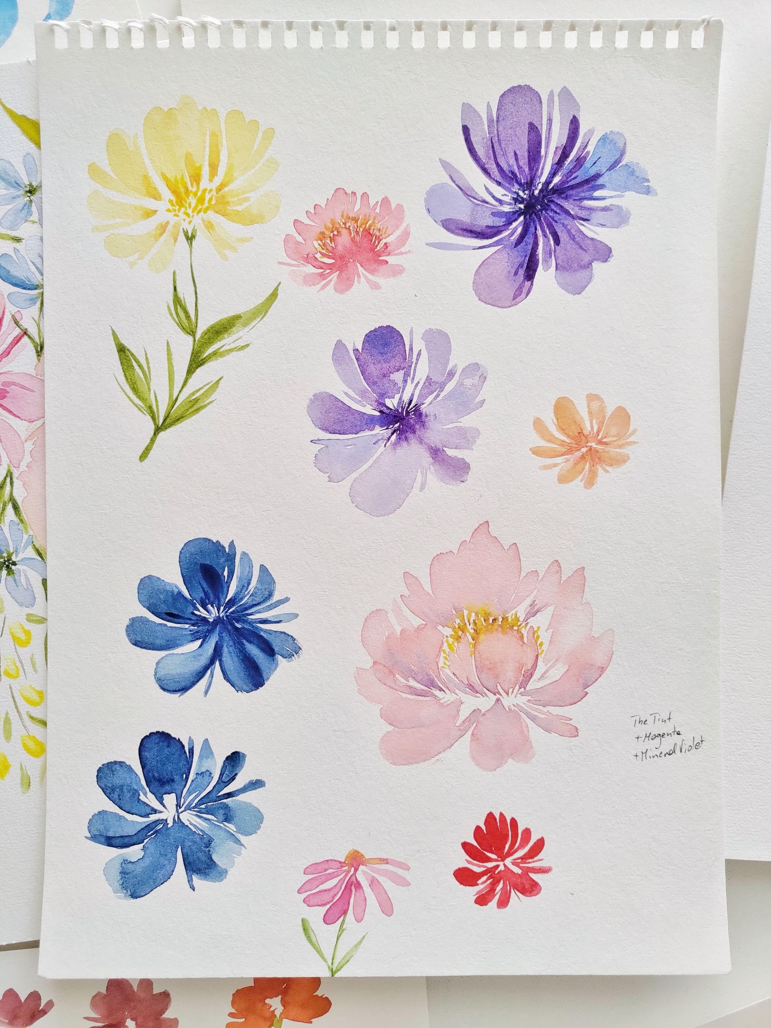 Watercolor florals - image 8 - student project
