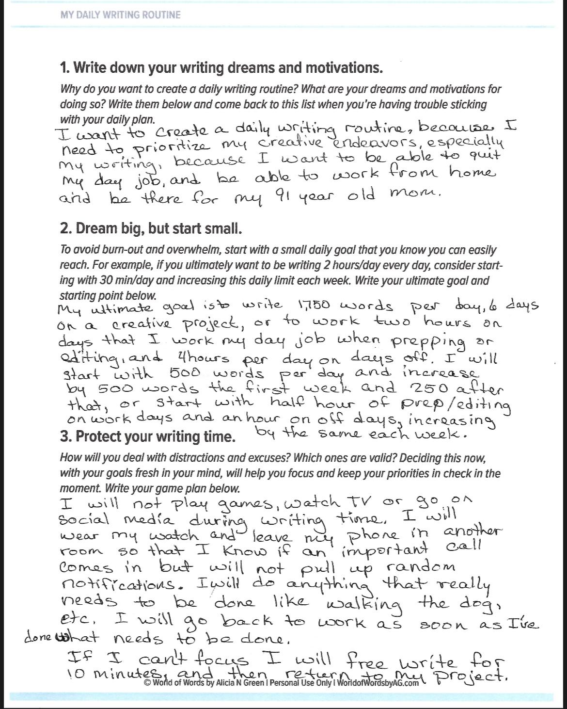 J. Renée Parker’s Writing Routine - image 1 - student project