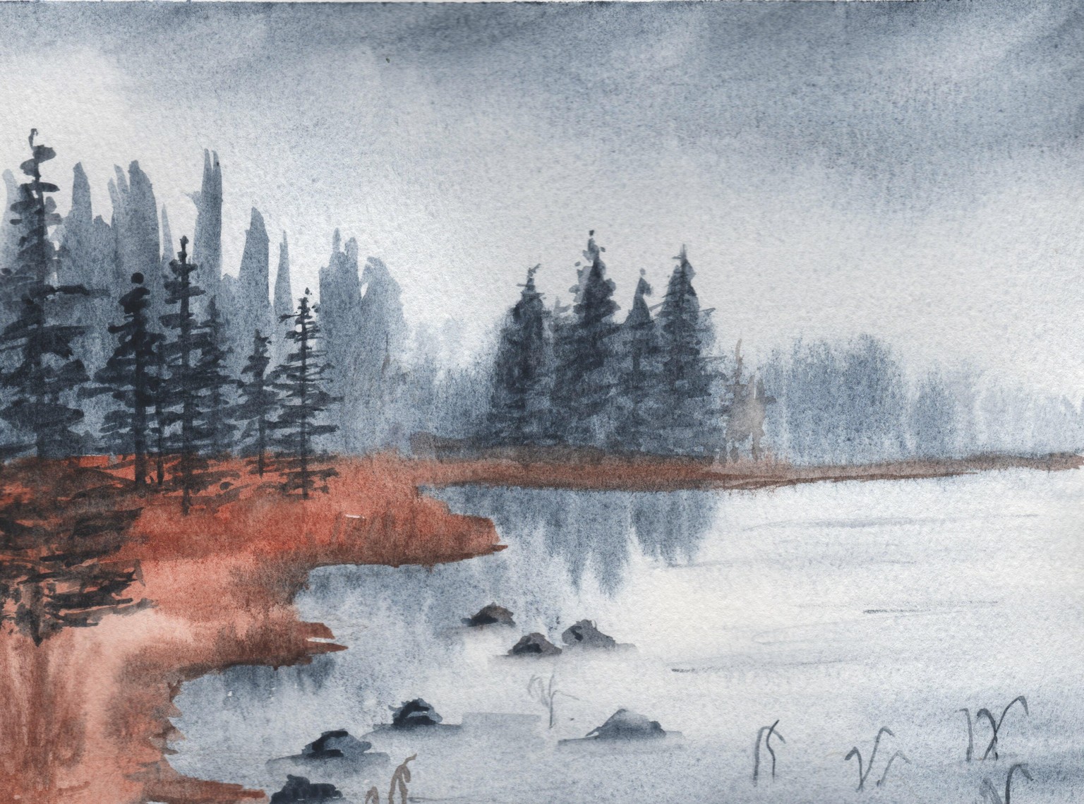 The misty lake - image 1 - student project
