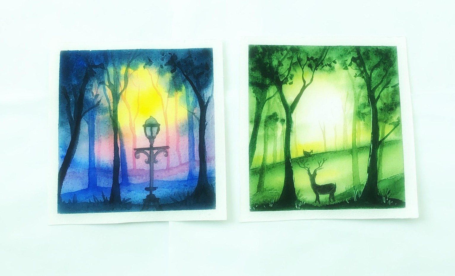 Watercolor woodland - image 1 - student project