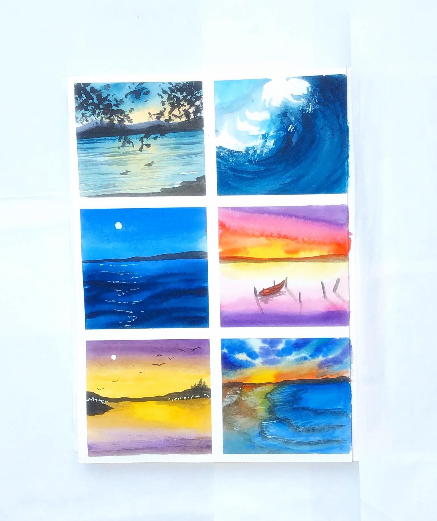 Watercolor seascapes - image 2 - student project