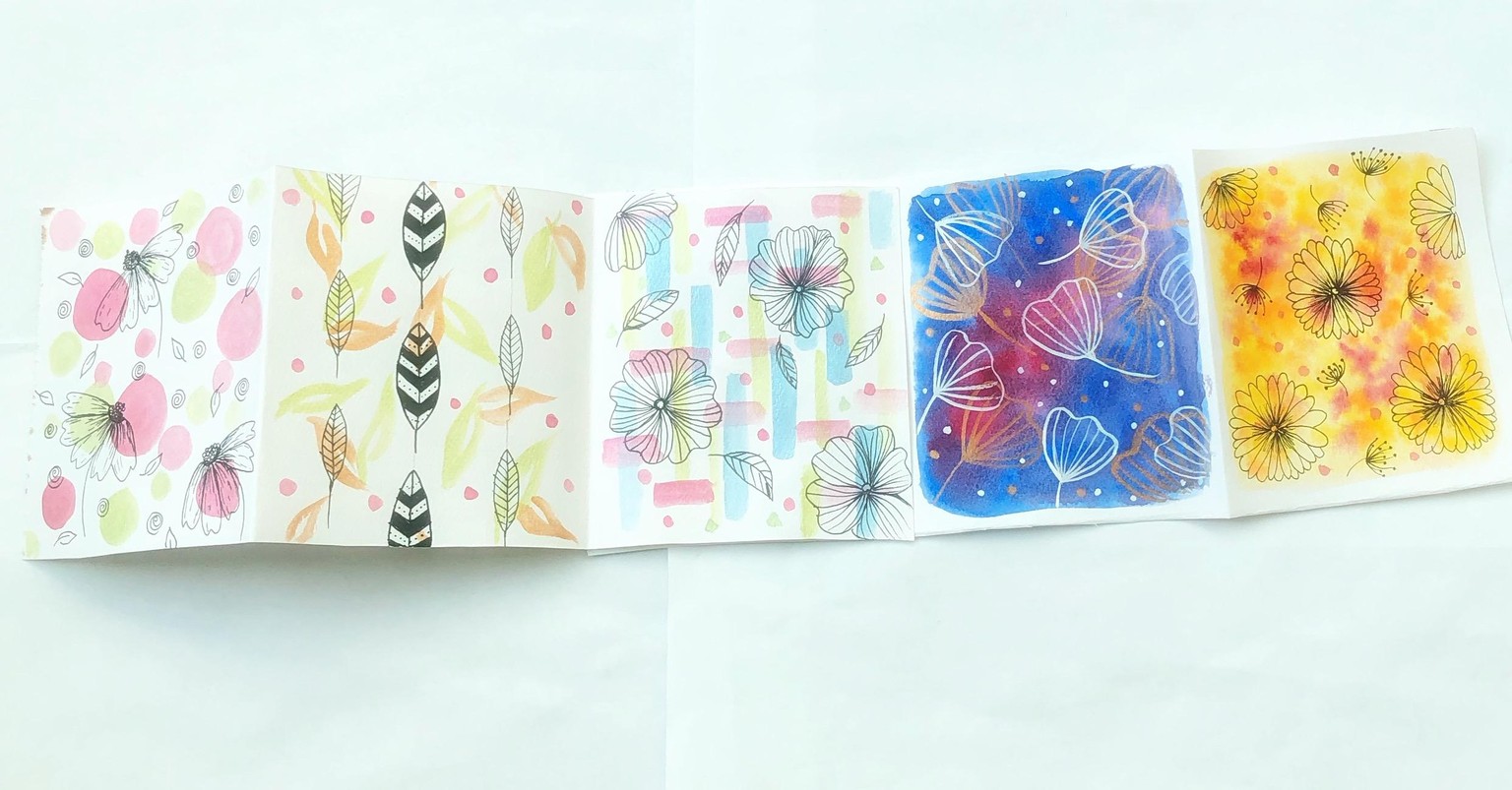 Ink and watercolor doodles - image 1 - student project