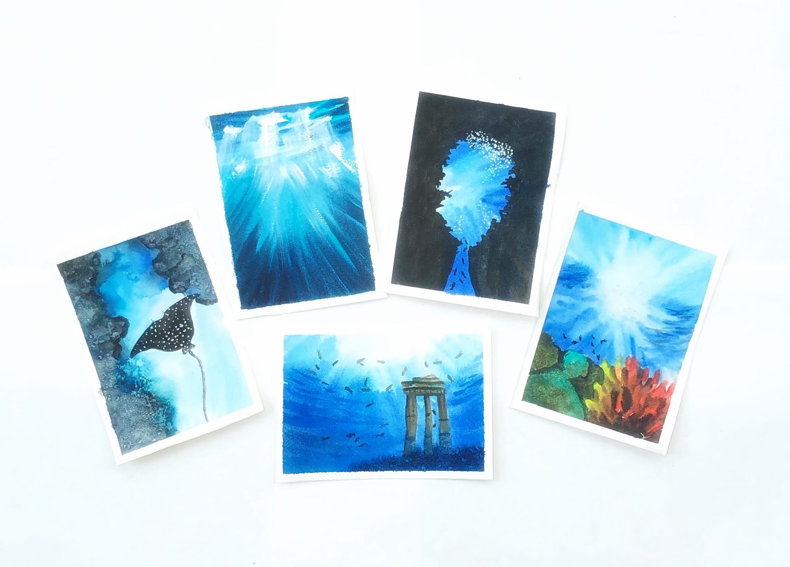 Underwater exploration with watercolor - image 5 - student project
