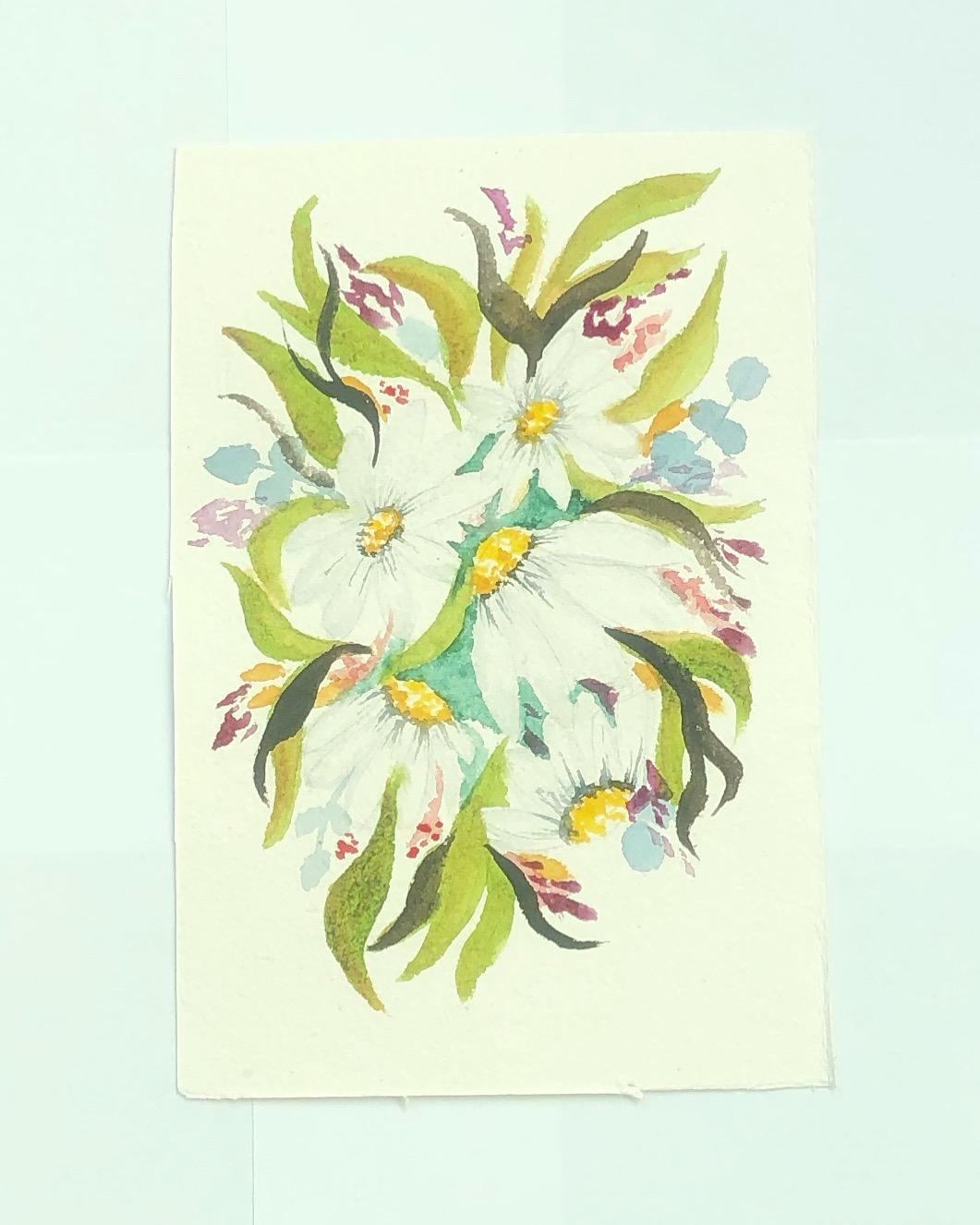 Watercolor daisies - image 1 - student project
