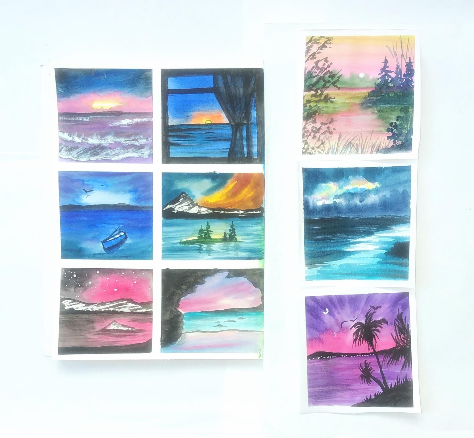 Watercolor seascapes - image 3 - student project
