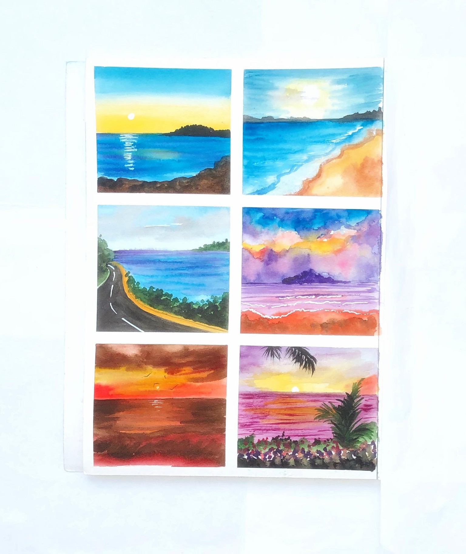 Watercolor seascapes - image 1 - student project