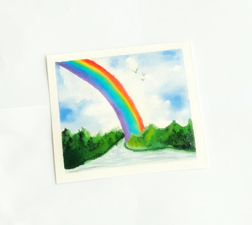 Watercolor rainbow - image 1 - student project
