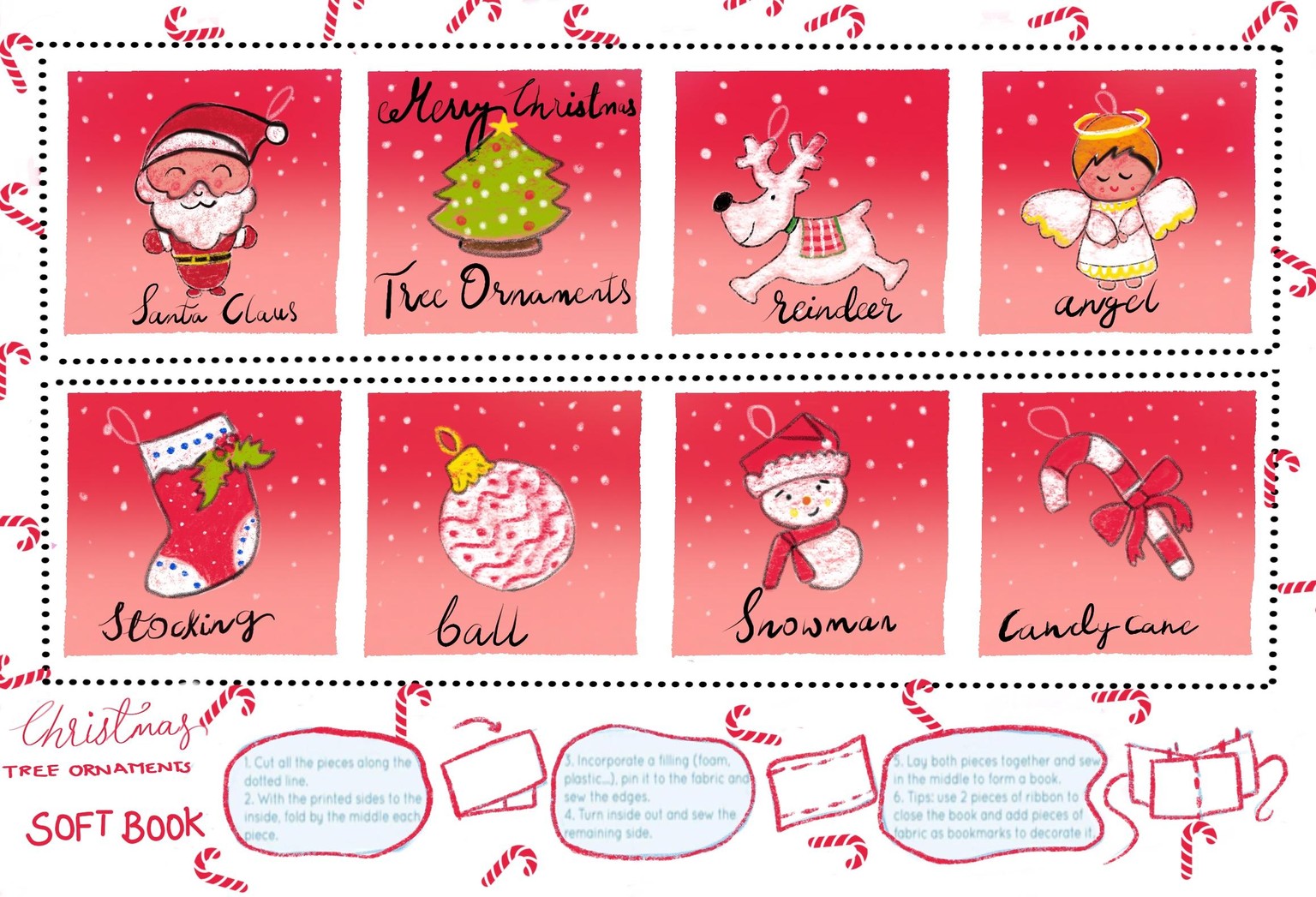 Christmas Tree Ornaments Soft book - image 1 - student project