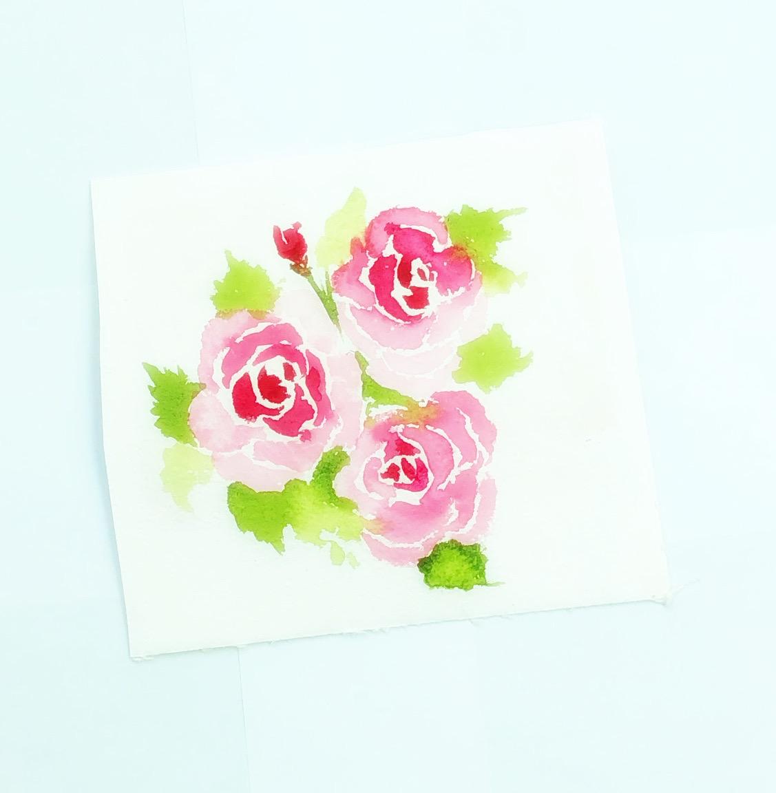 Watercolor roses - image 1 - student project